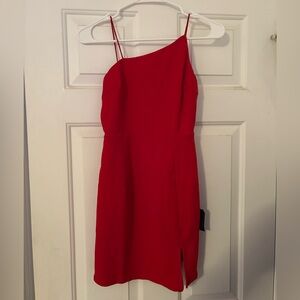 Lulus asymmetrical mini Red Dress